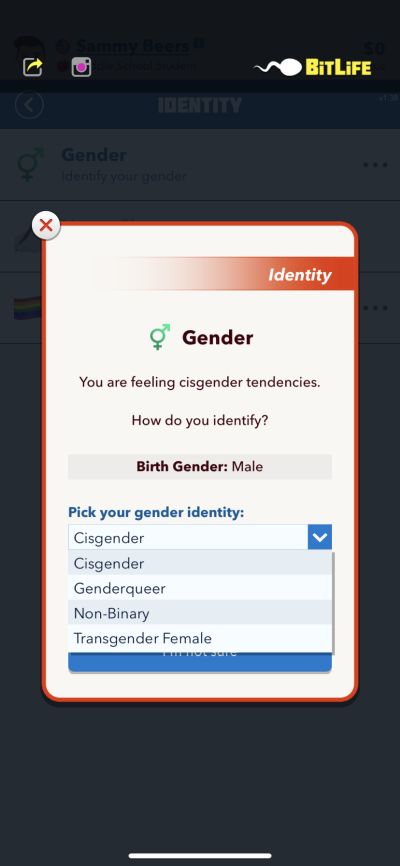 gender reassignment bitlife
