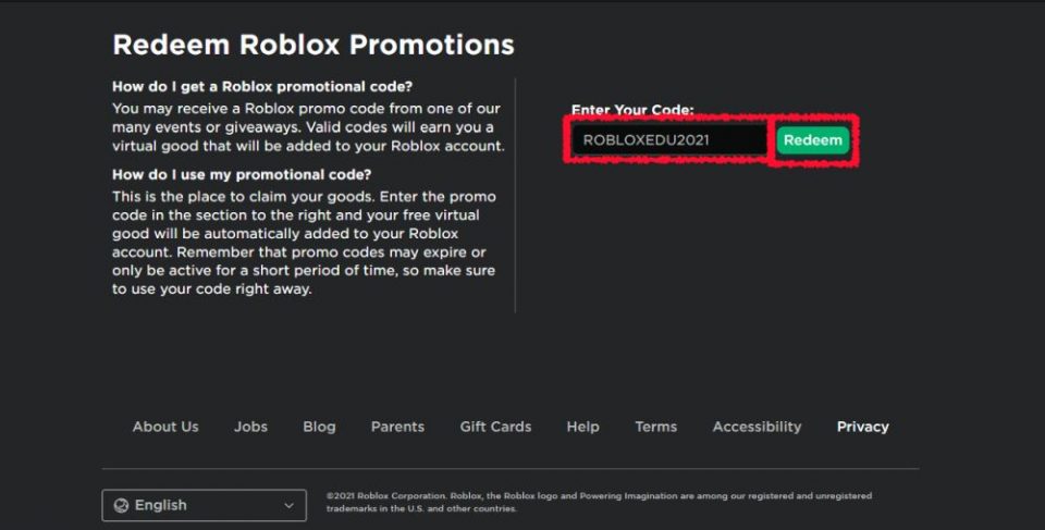 new roblox promocodes
