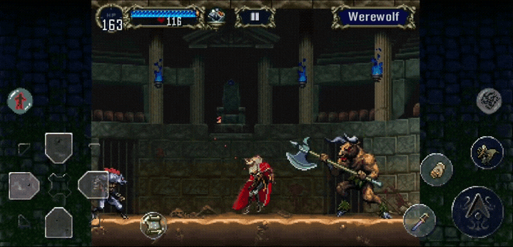 castlevania symphony of the night wolf mino attack 2