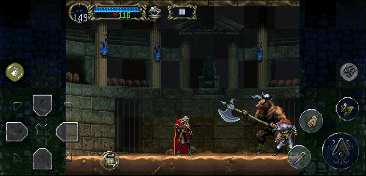castlevania symphony of the night wolf mino attack 5
